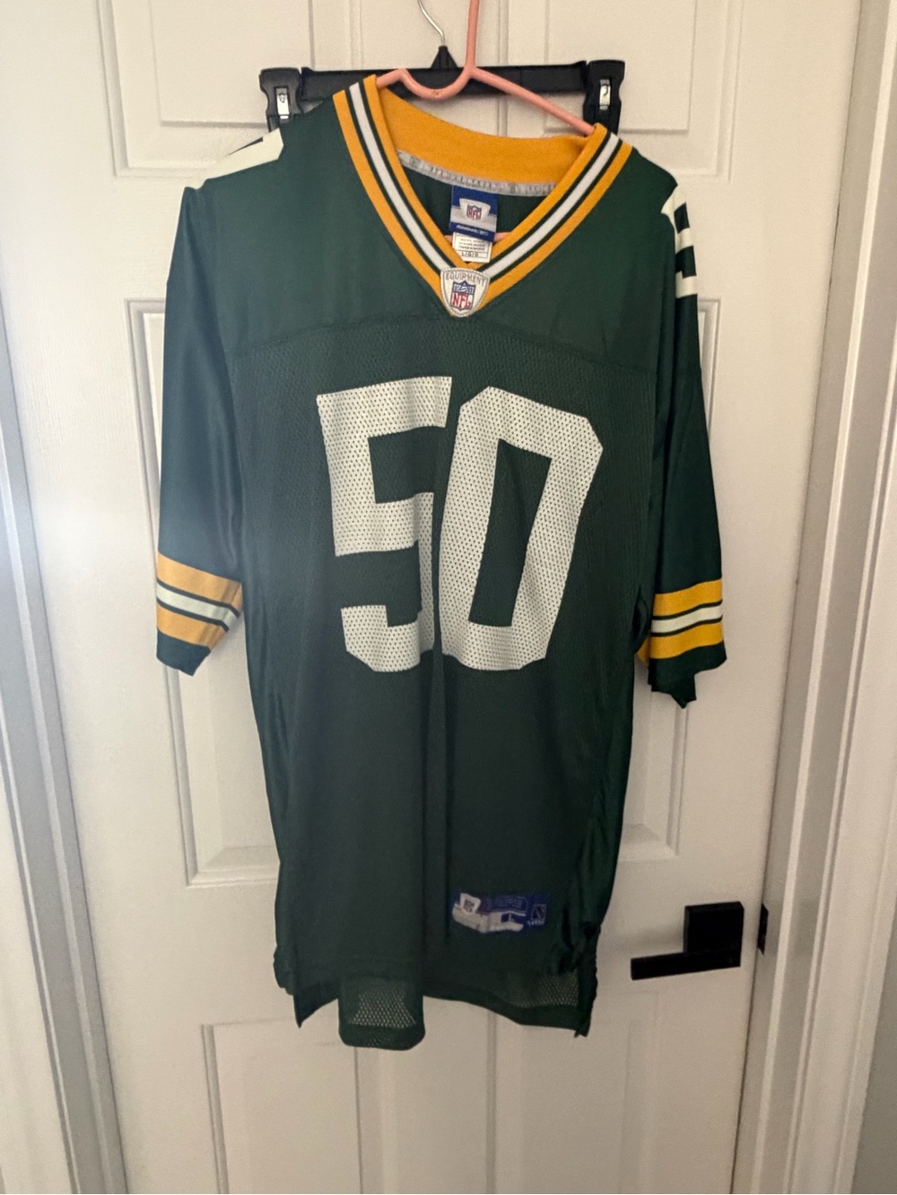 Packers - Hawk Reebok Jersey with Yellow, White & Dark Green Trim